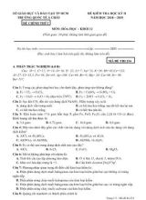 Đề kiểm tra học kỳ II môn Hóa học Lớp 12 (Trắc nghiệm) - Mã đề 234 - Năm học 2018-2019 - Trường quốc tế Á Châu